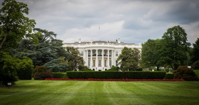 a photo of the White House across the lawn