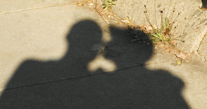 Shadow of two men