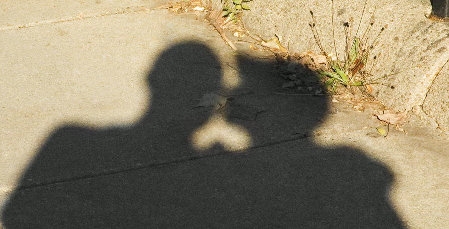 Shadow of two men