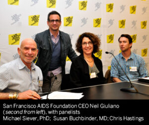 San Francisco AIDs Foundation CEO Neil Giuliano with Hivision panelists