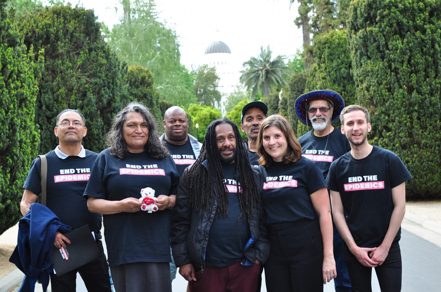 Harry Breaux HAN activists outside the California State Capitol