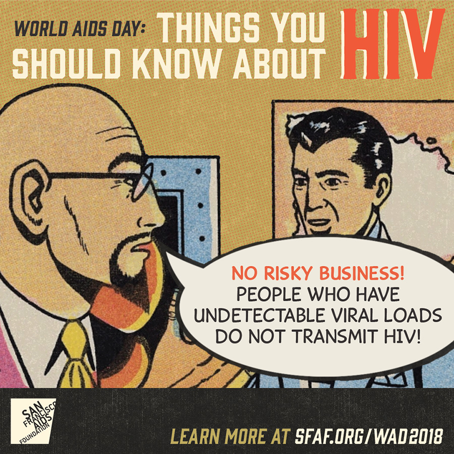 No Risky Business! People who have undetectable viral loads do not transmit HIV!