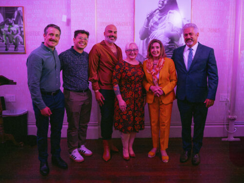 Nancy Pelosi and Bill Blum with San Francisco AIDS Foundation leaders at The Agenda fundraiser.